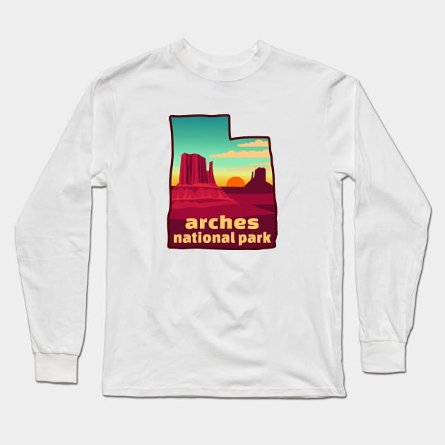 Arches National Park Utah Long Sleeve T-Shirt by heybert00